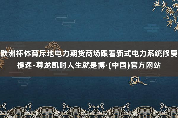 欧洲杯体育斥地电力期货商场跟着新式电力系统修复提速-尊龙凯时人生就是博·(中国)官方网站