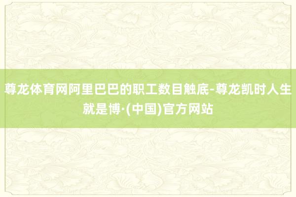 尊龙体育网阿里巴巴的职工数目触底-尊龙凯时人生就是博·(中国)官方网站