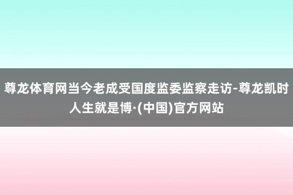 尊龙体育网当今老成受国度监委监察走访-尊龙凯时人生就是博·(中国)官方网站