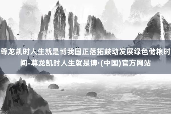 尊龙凯时人生就是博我国正落拓鼓动发展绿色储粮时间-尊龙凯时人生就是博·(中国)官方网站