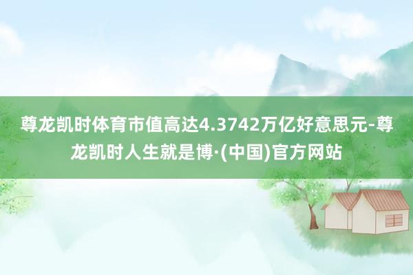 尊龙凯时体育市值高达4.3742万亿好意思元-尊龙凯时人生就是博·(中国)官方网站