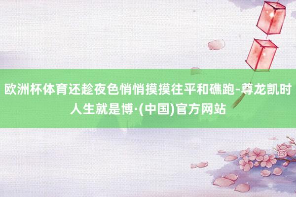 欧洲杯体育还趁夜色悄悄摸摸往平和礁跑-尊龙凯时人生就是博·(中国)官方网站