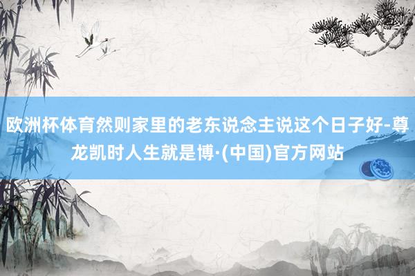欧洲杯体育然则家里的老东说念主说这个日子好-尊龙凯时人生就是博·(中国)官方网站