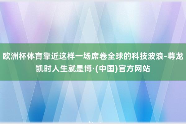 欧洲杯体育靠近这样一场席卷全球的科技波浪-尊龙凯时人生就是博·(中国)官方网站